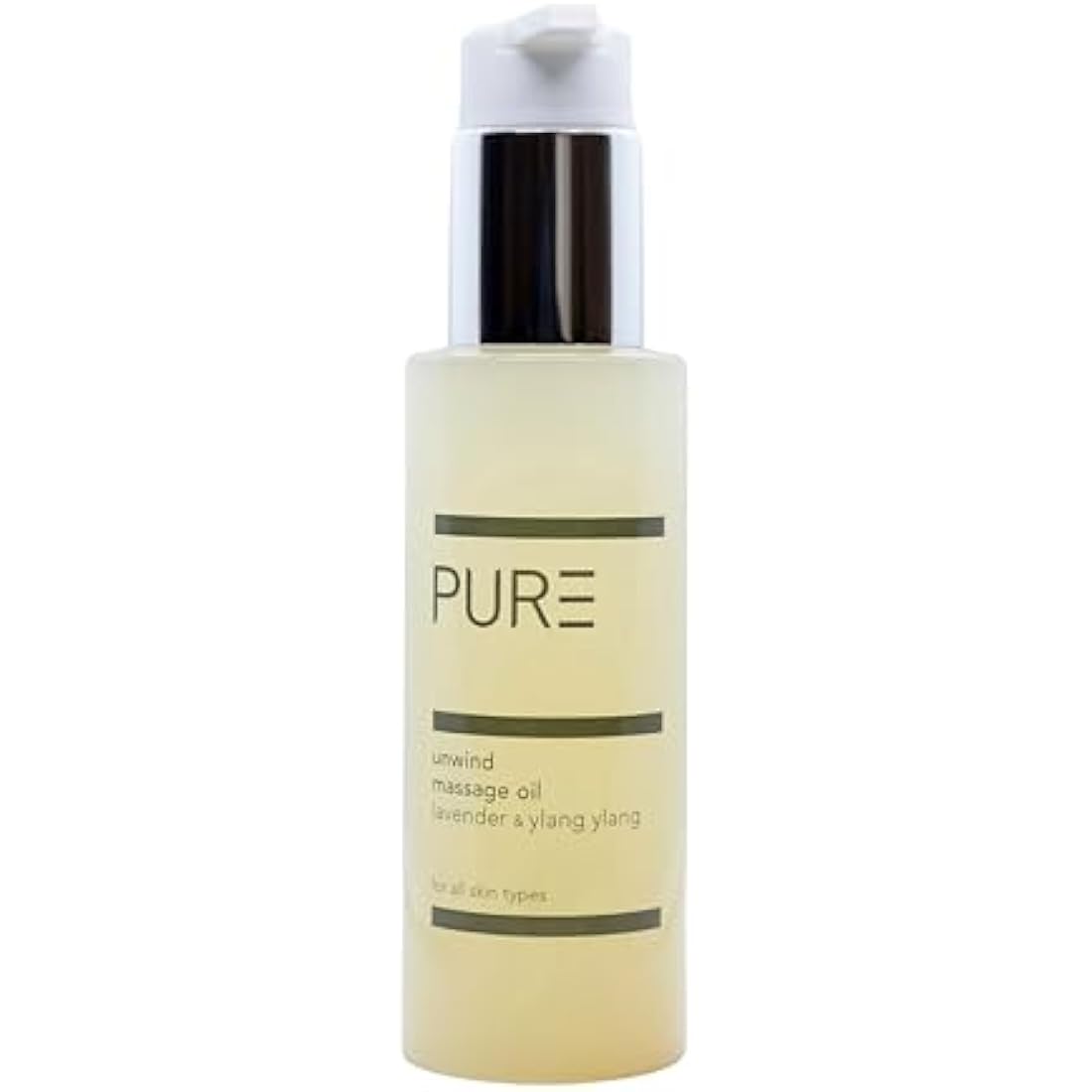 Unwind Body Oil by PURE Spa Skincare - Aromatic Blends of Lavender & Ylang Ylang - 100ml - Helps Reduce Stress & Anxiety and Improves Sleep - Body, Bath, Hair & Massage Oil - 100% Natural and Vegan