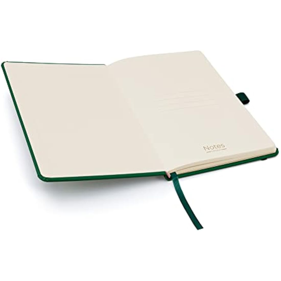 Notes London 10 x A5 Notebook Bulk Pack, A5 Notebook with Lined Pages, Pen Loop and Expandable Paper Pocket Hardback Journal Notepad Note Book Notes Diary Pad (Green)
