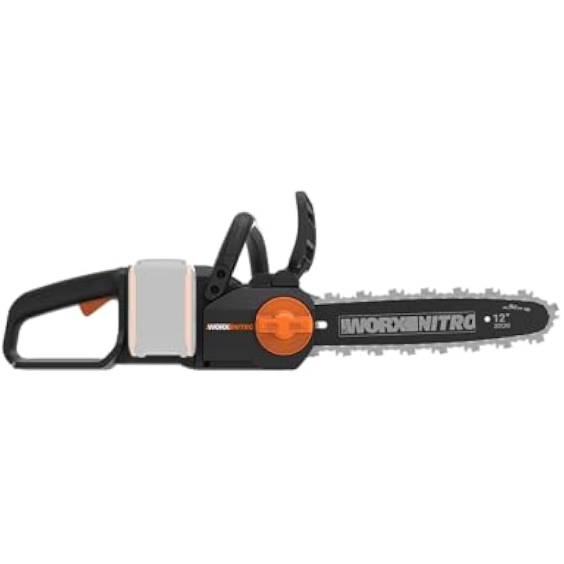 Worx WG350E.9 20V Cordless Brushless Chainsaw 30cm Bar, High-Speed 10m/s Cutting, Tool-Free Tensioning, Auto Lubrication, PowerShare Compatible, Bare Tool – Battery & Charger Not Included