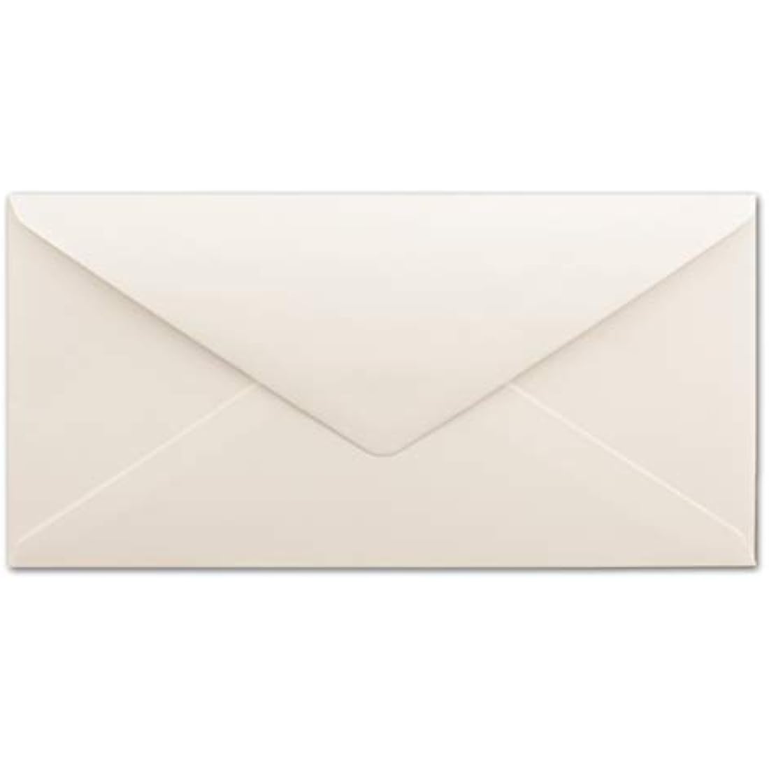 NEUSER PAPIER 100 envelopes DIN long - natural white with gold metallic inner lining - 110 x 220 mm - wet glue - festive envelopes for Christmas