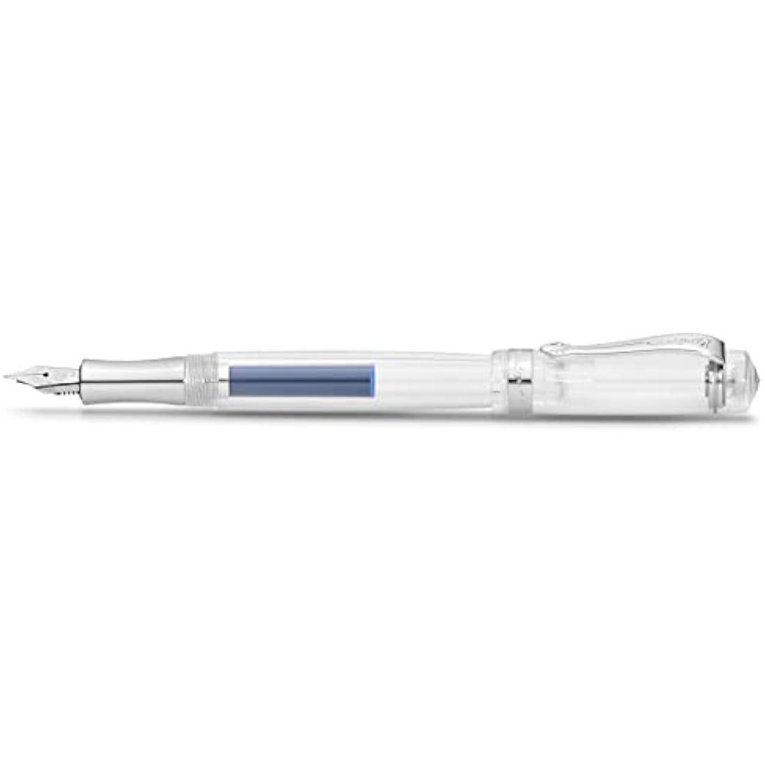 Kaweco STUDENT Transparent Fountain Pen, Premium Fountain Pen for Ink Cartridges with Steel Nib, Nostalgic Luxury Fountain Pen, 16 cm, Nib Width: M (Medium)