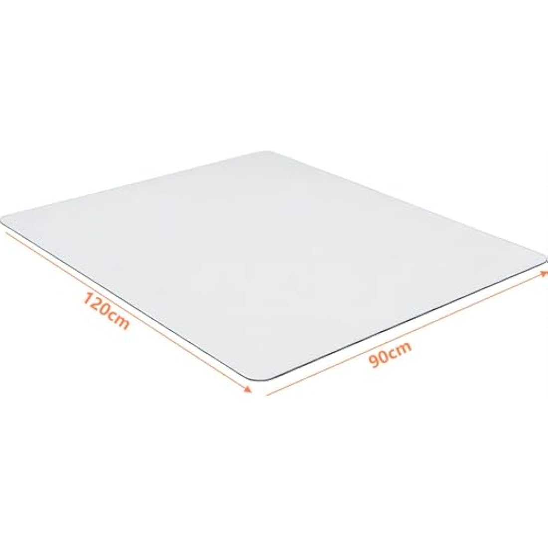 [Tempered Glass] 90cm x 120 cm Glass Chair Mat, Heavy 5mm Thick Premium Tempered Glass Duty Hard Glass Chair Mats for Office Chair on Carpet or Hard Floor with 4 Anti-Slip Pads Easy to Clean Odorless