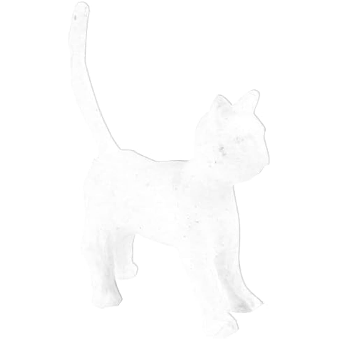 Décopatch - Ref KIT012O - Cat Mini Kit - Suitable for Children - Includes White Papier Mache Animal, 2 x Décopatch Sheets, Brush & Pot of PaperPatch Glue