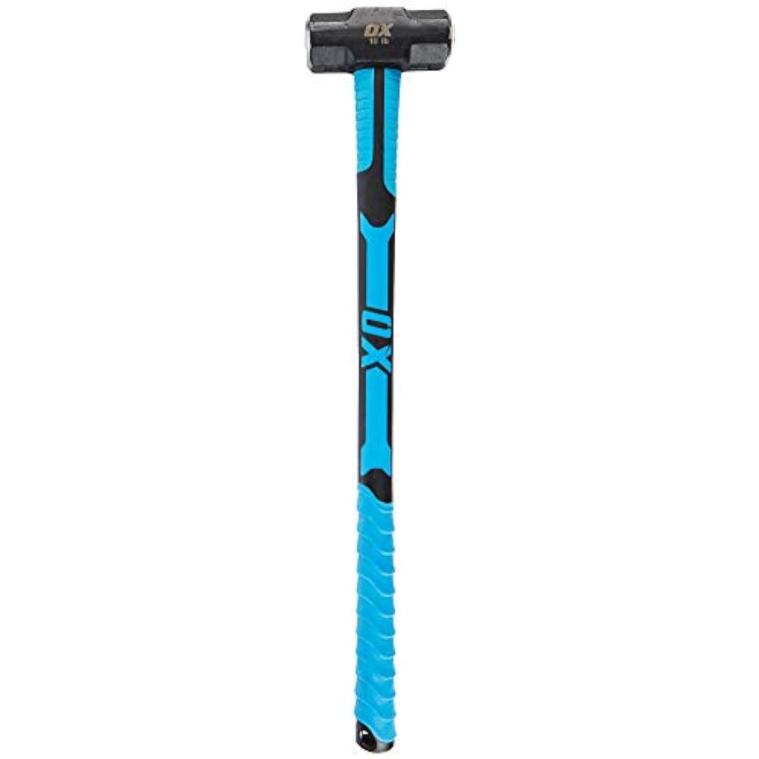 OX OX-T081510 Hammer - Sledgehammer with Fibreglass Handle - Forged and Induction Hardened Hammerhead - 10 lb/4.5 kg