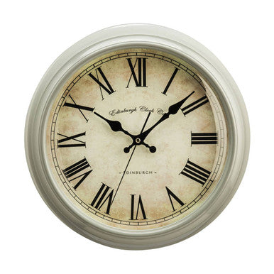 35cm Dia Grey Finish Wall Clock | Vermont