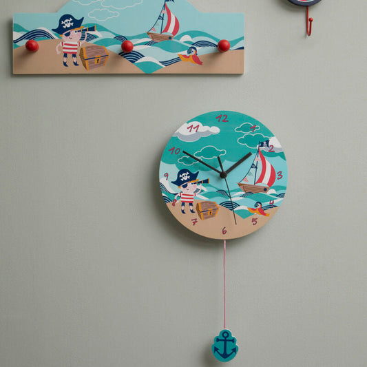 3cm Dia Wall Clock | Pirate