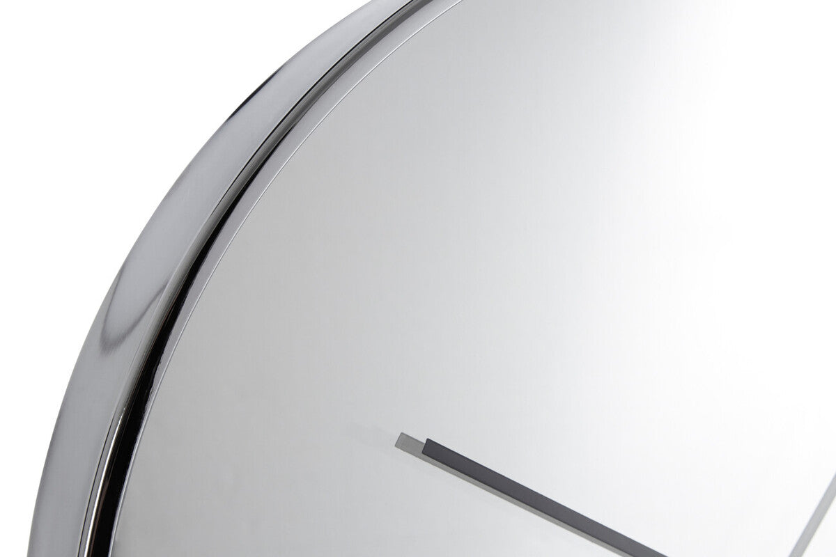 40cm Dia Chrome and Mirror Wall Clock | Baillie