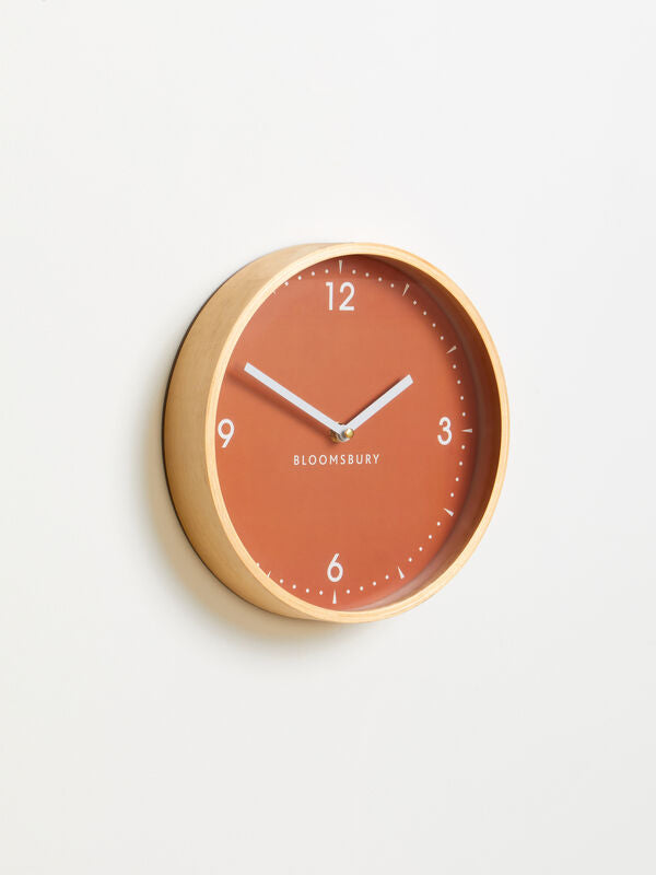 Vitus Orange Face Small Numbers Wall Clock