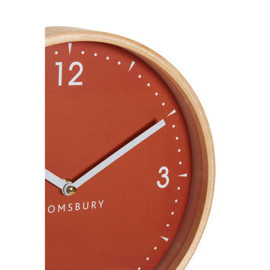 Vitus Orange Face Small Numbers Wall Clock
