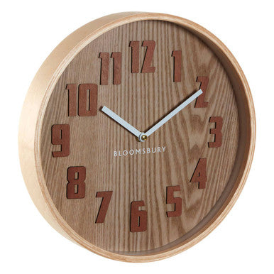 30cm Dia Brown Grain Small Wall Clock | Vitus