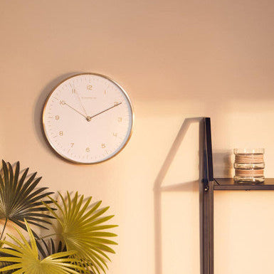 Elko Gold And White Finish Wall Clock