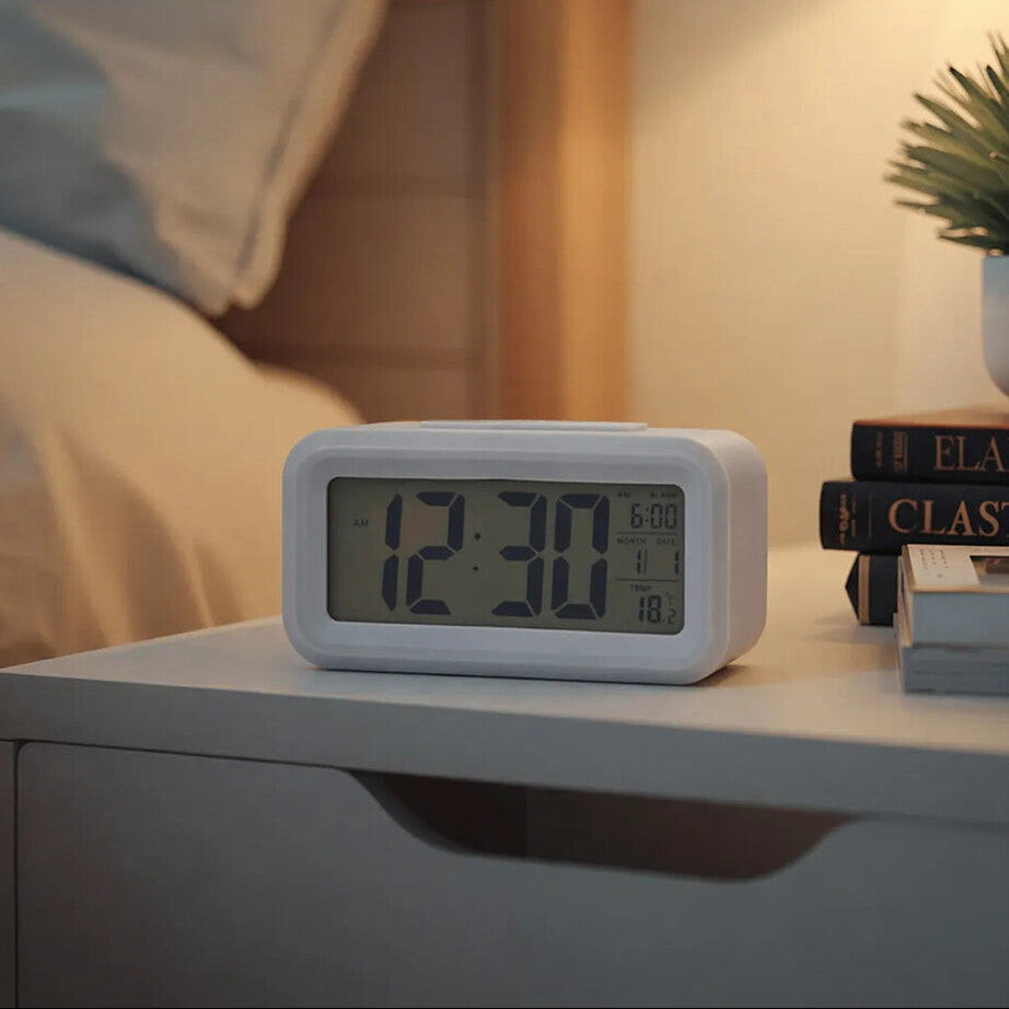 White Lcd Digital Clock | Camran