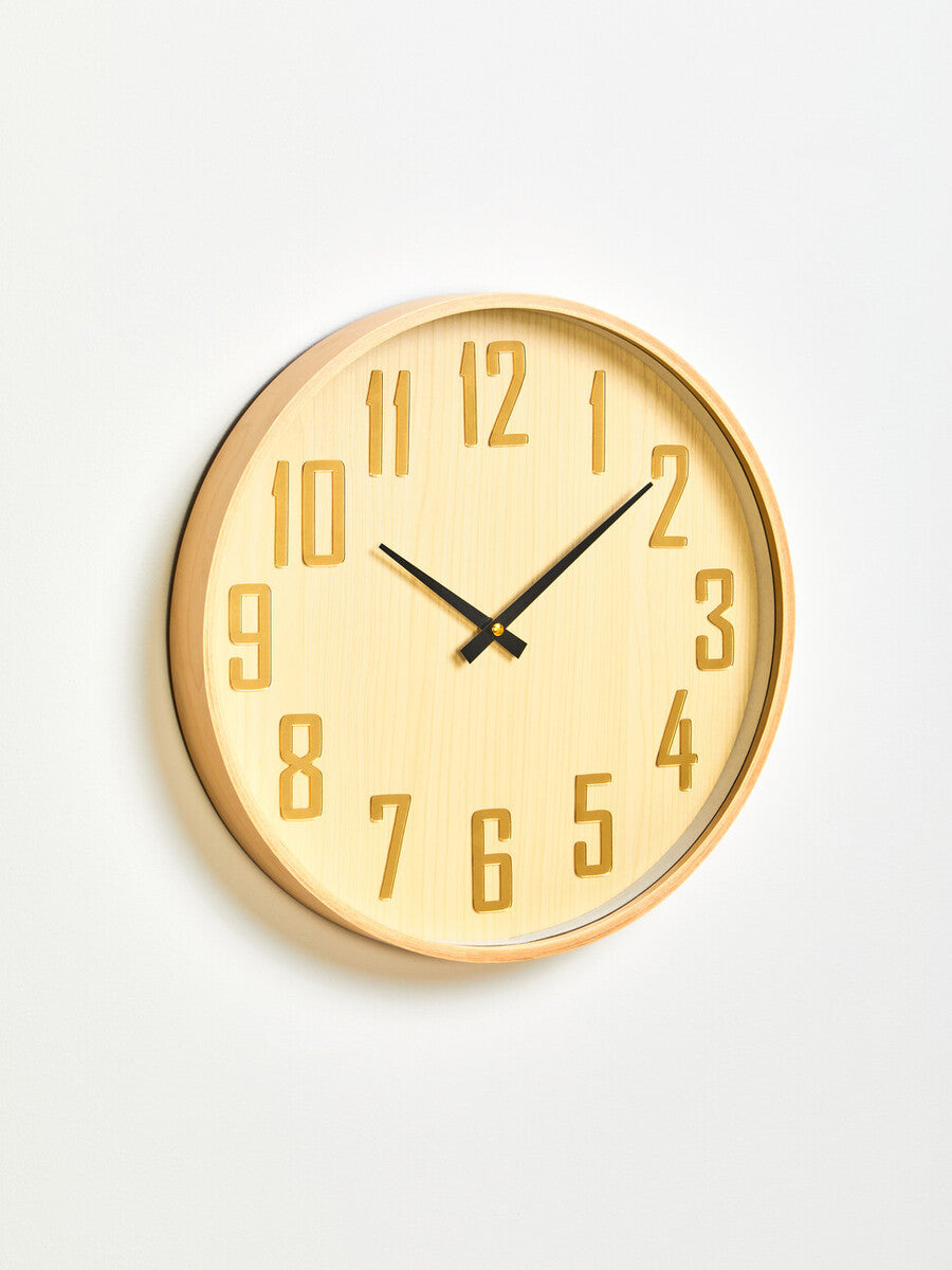 40cm Dia Natural Wall Clock | Vitus