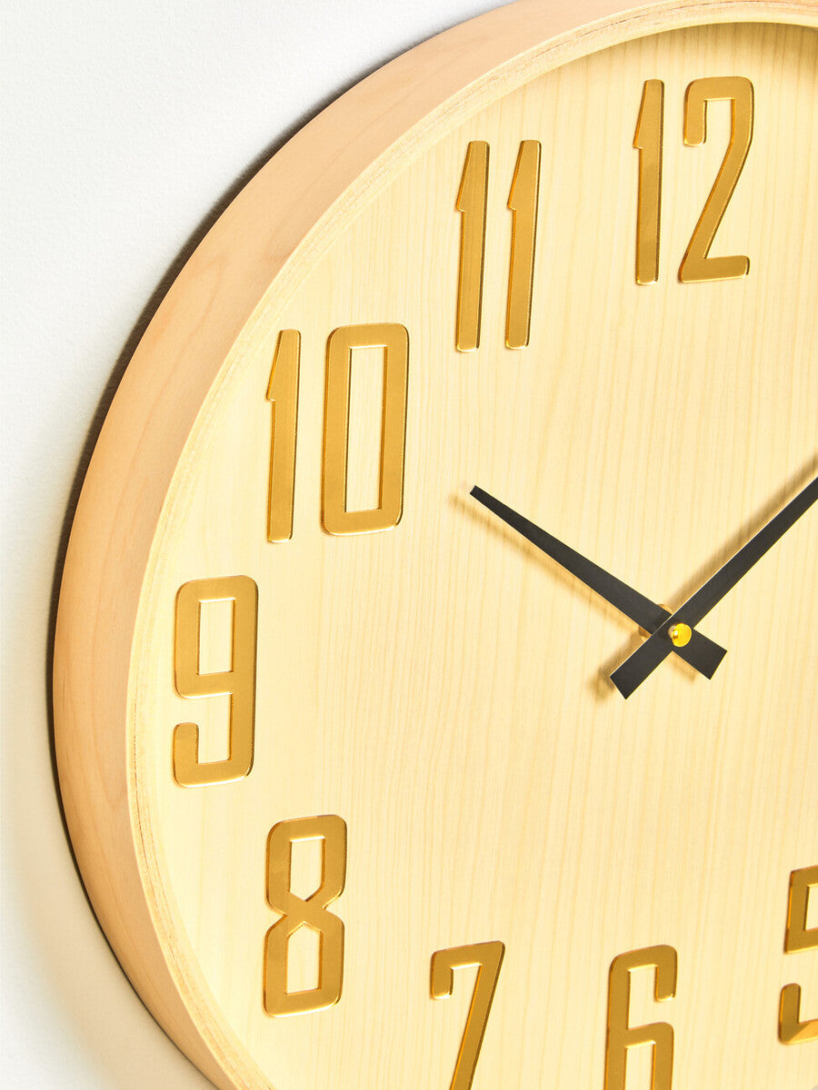 40cm Dia Natural Wall Clock | Vitus