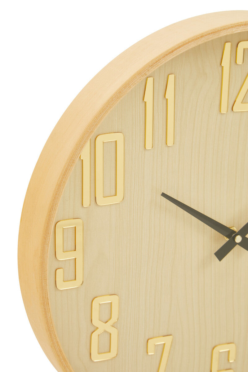 40cm Dia Natural Wall Clock | Vitus