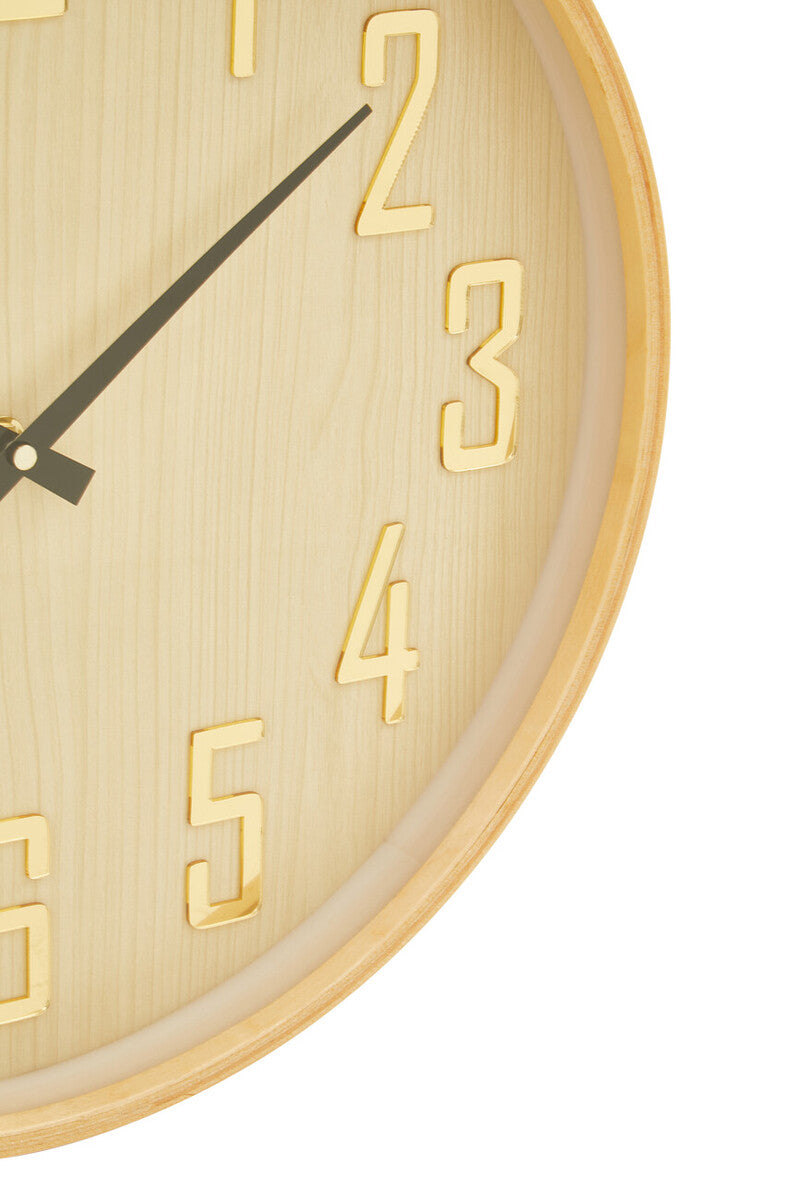 40cm Dia Natural Wall Clock | Vitus