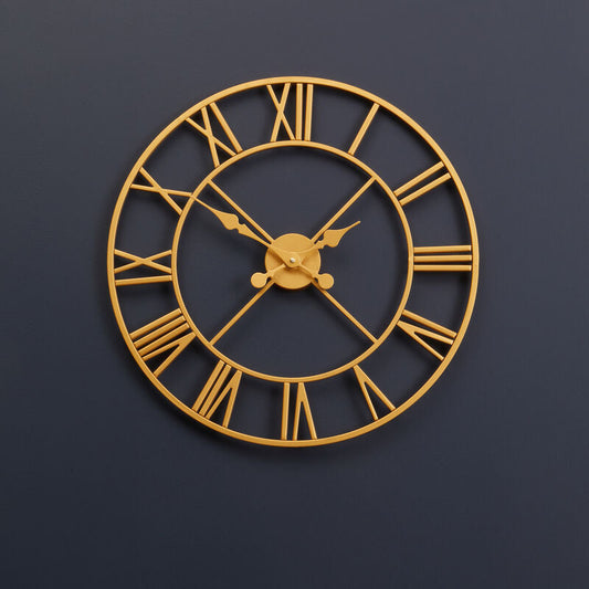 56cm Dia Gold Finish Wall Clock | Vitus