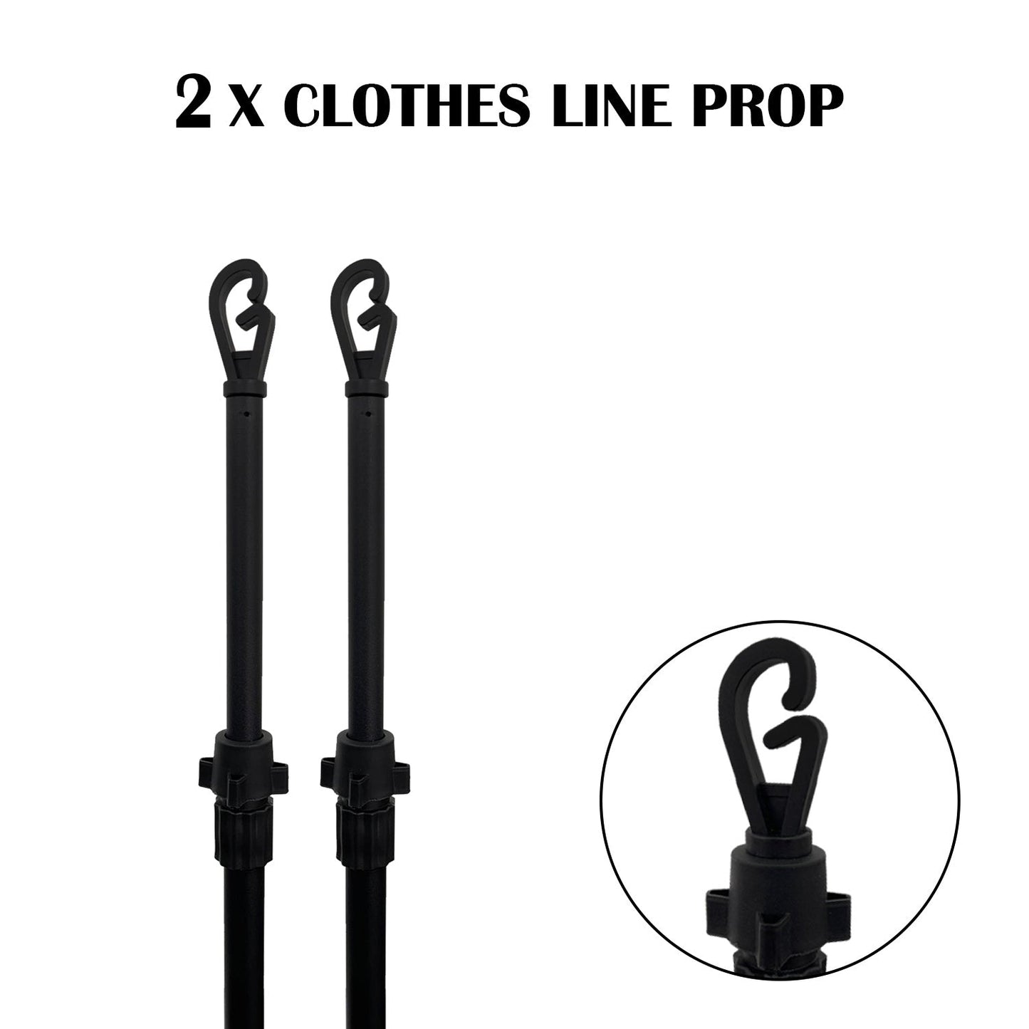 2.4M Metal Heavy Duty Washing Line Prop