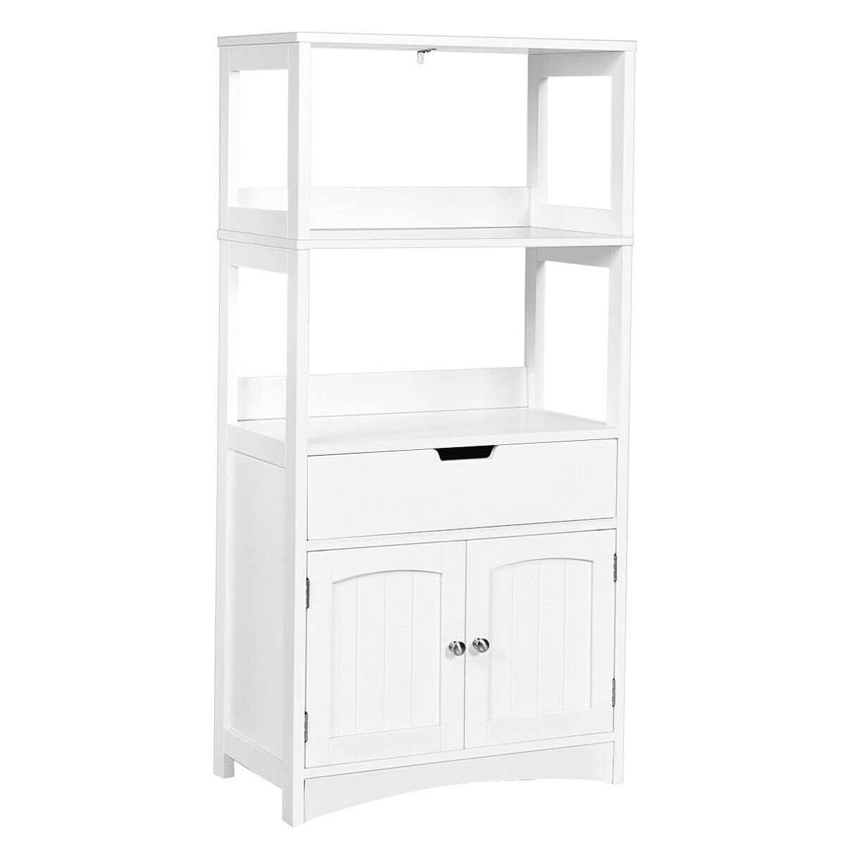 Multipurpose Storage Cabinet with Drawer for Bathroom-Black