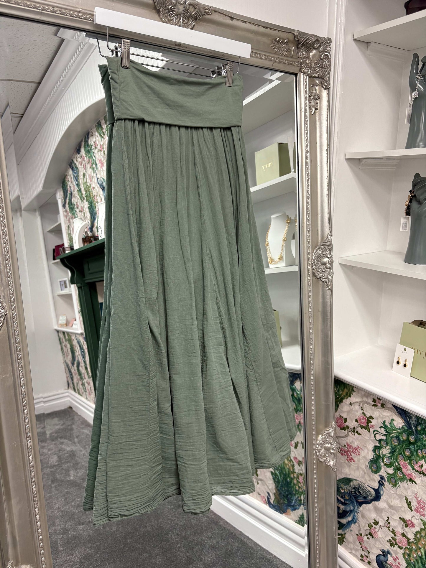 Luxtyle Floaty Midi Skirt | Elastic Waist | One Size Fits 8–16/18