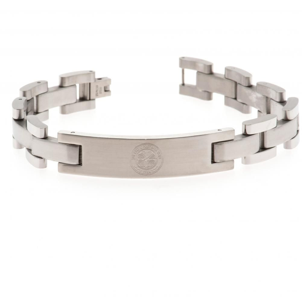 Celtic FC Stainless Steel Bracelet with Engraved Crest
