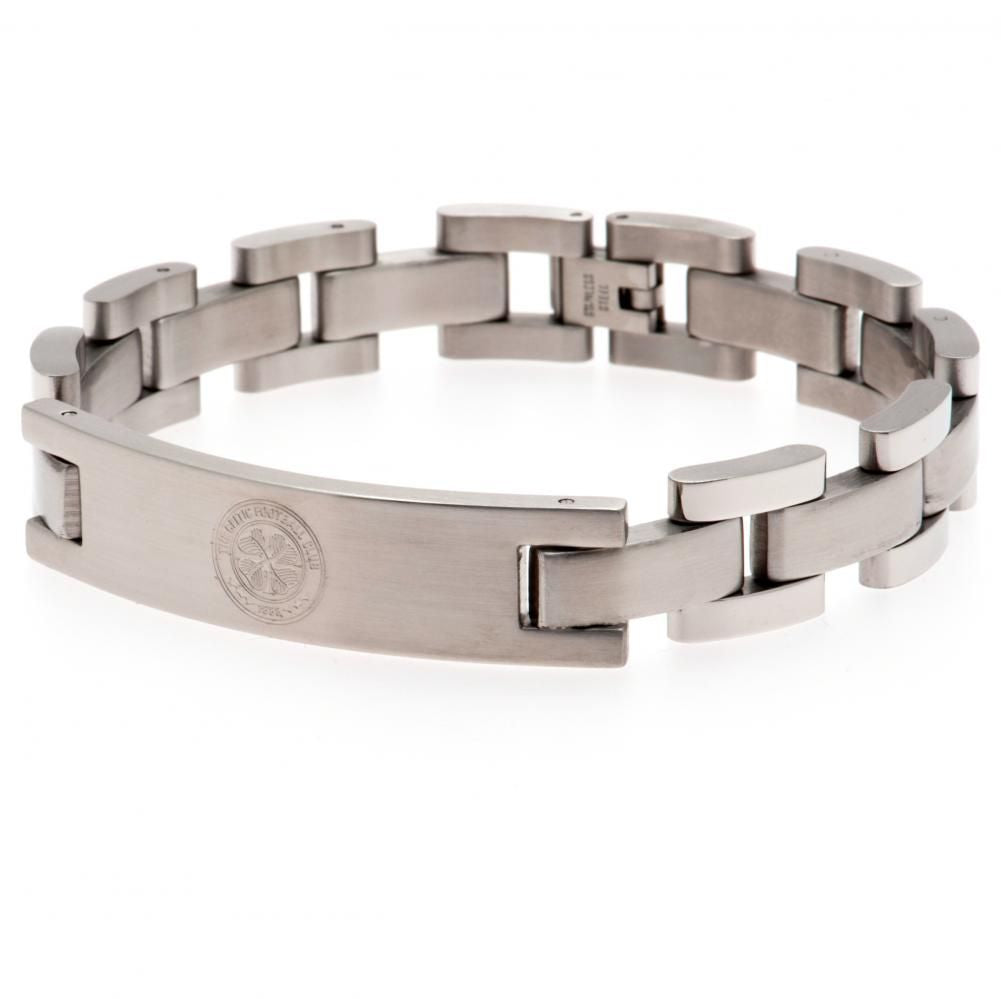 Celtic FC Stainless Steel Bracelet with Engraved Crest