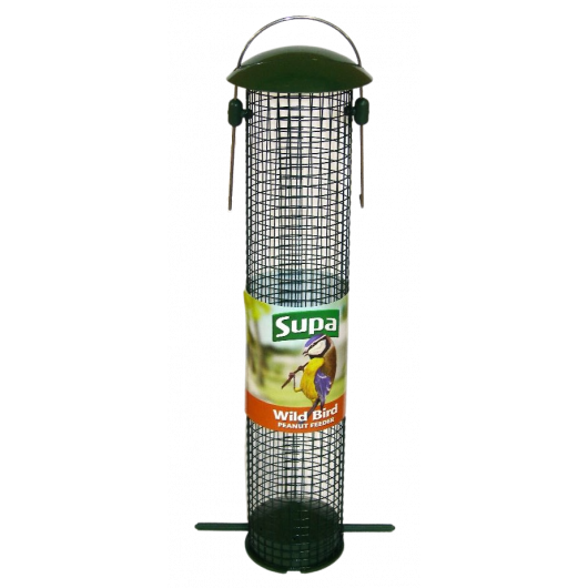 Supa Plastic Peanut Feeder Open Base Green 30cm (12 Inch) - Case of 10