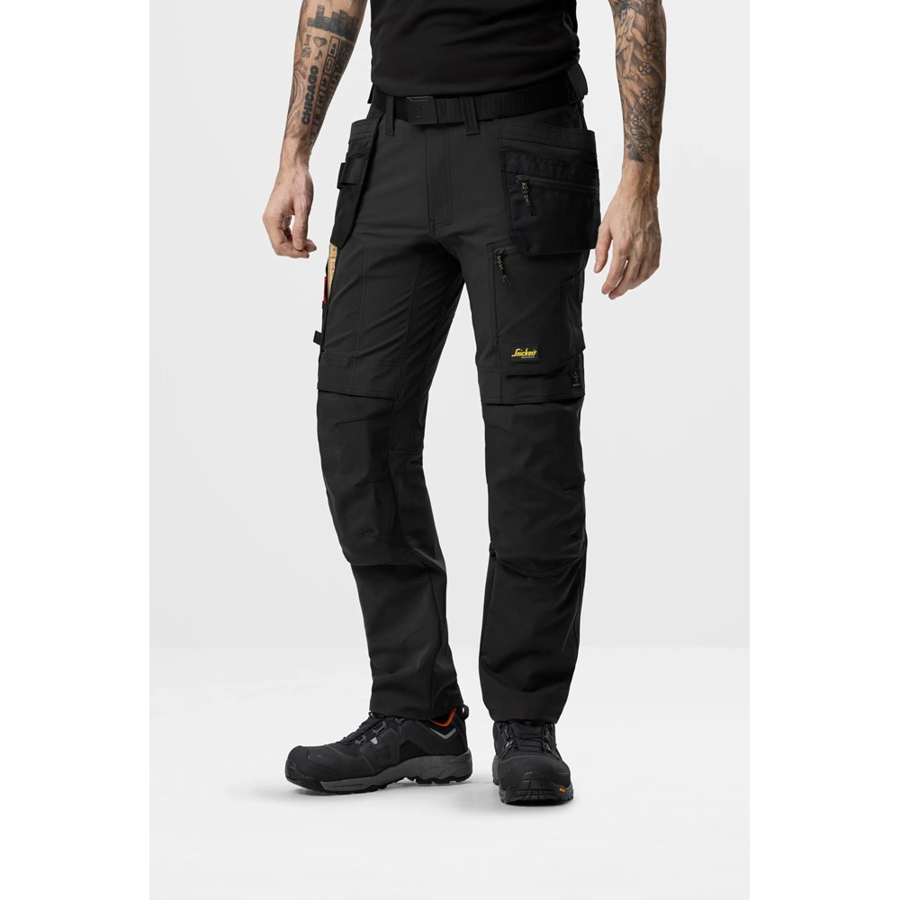 Snickers 6218 AllroundWork Holster Pocket 4-Way Stretch Trousers Khaki Green