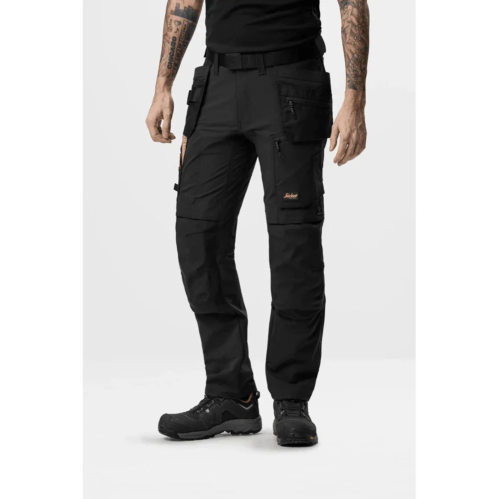 Snickers 6218 AllroundWork Holster Pocket 4-Way Stretch Trousers Black