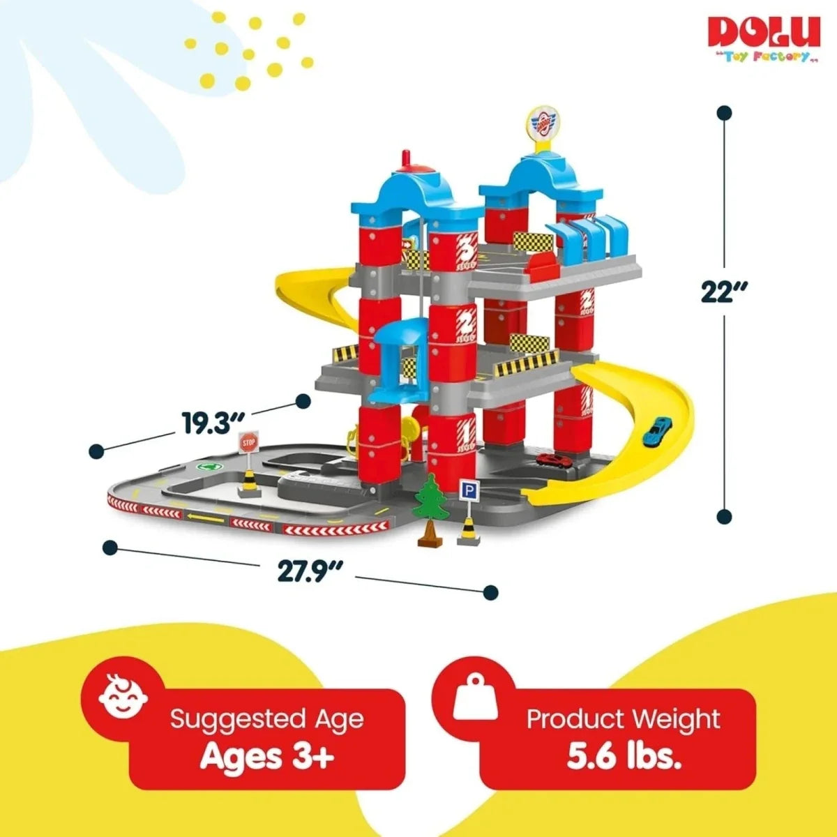 Dolu 3 Level Garage with Lift Playset