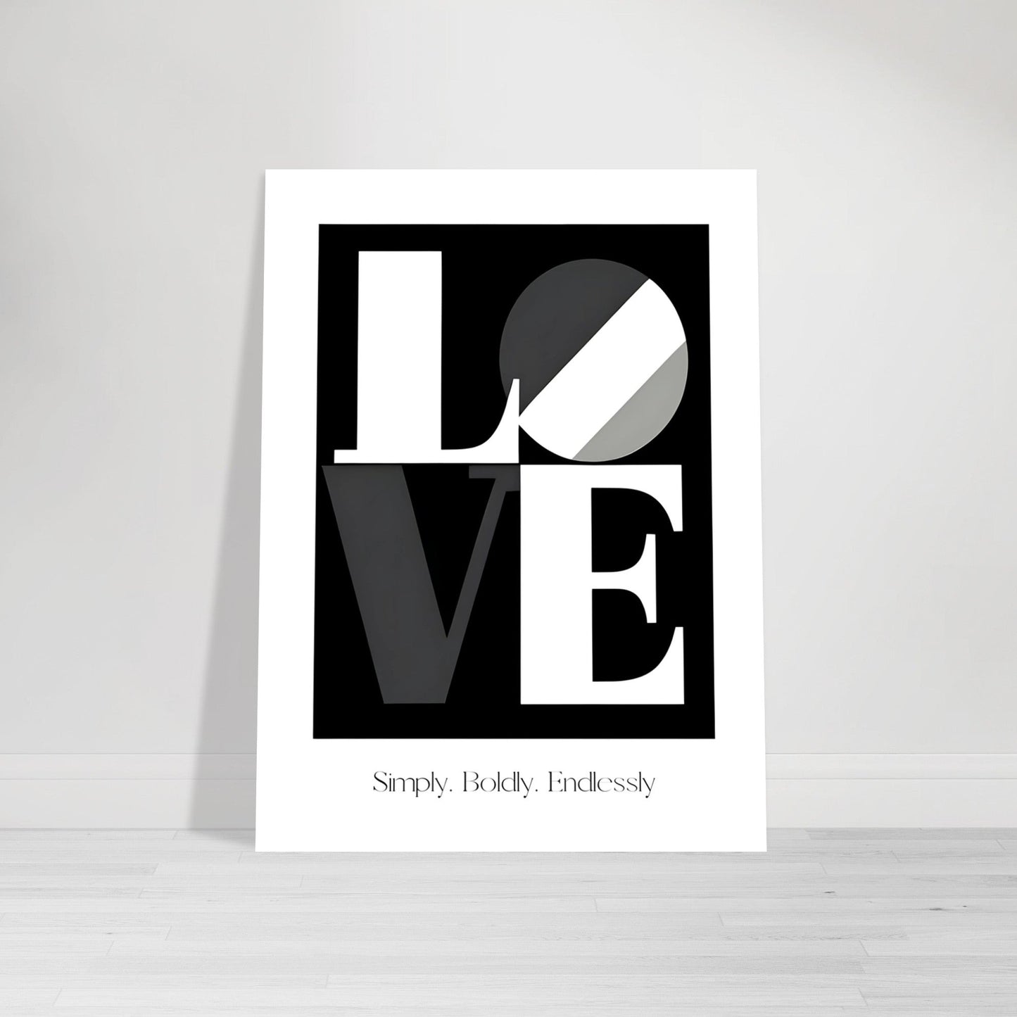 Minimalist Bold Black and White LOVE Poster