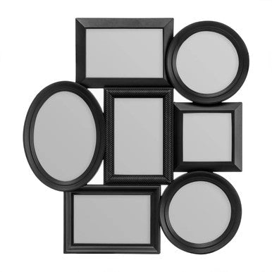 Maren Black Plain 7 Photo Frame