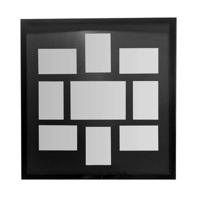 Black Polyresin 9 Multi Photo Frame | Maren