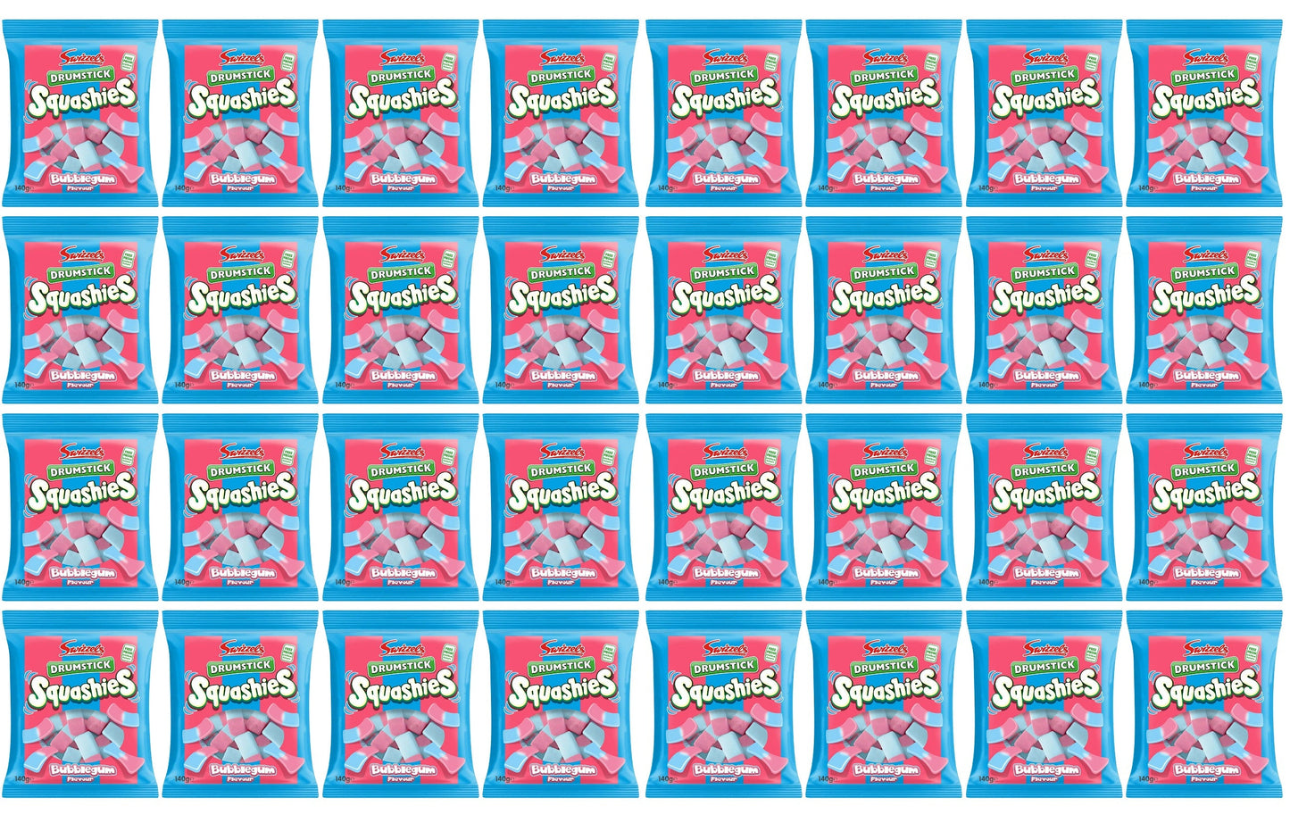 32 x Swizzels Drumstick Squashies Bubblegum Flavour 120G