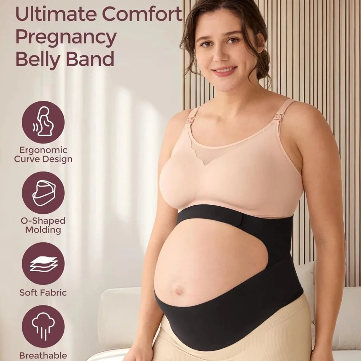 Momcozy Ergonest Maternity Belly Band L - Black