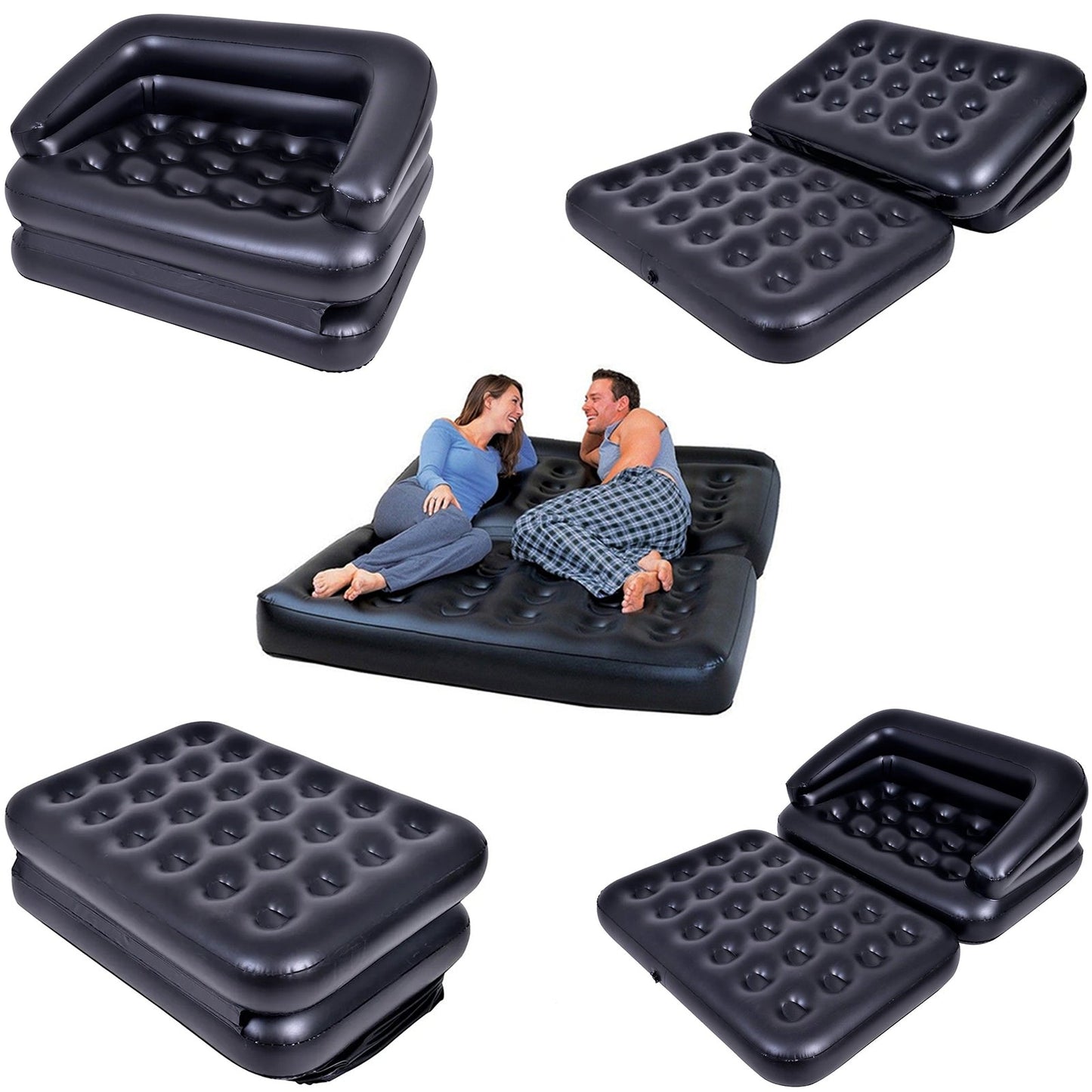 5 In 1 Inflatable Multi Function Double Air Bed Sofa