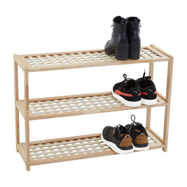 Arla  Natural Wood 3 Tier Shoe Rack