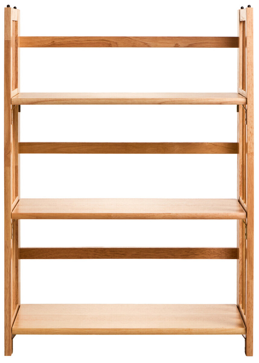 Heva Natural Tropical Hevea Wood 3 Tier Stackable Shelf Unit