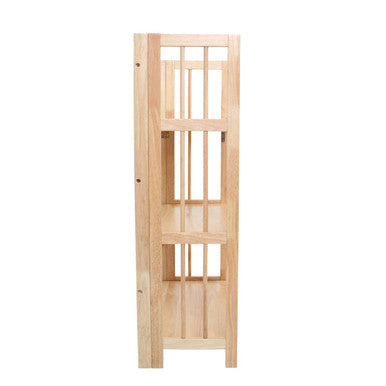 Heva Natural Tropical Hevea Wood 3 Tier Stackable Shelf Unit