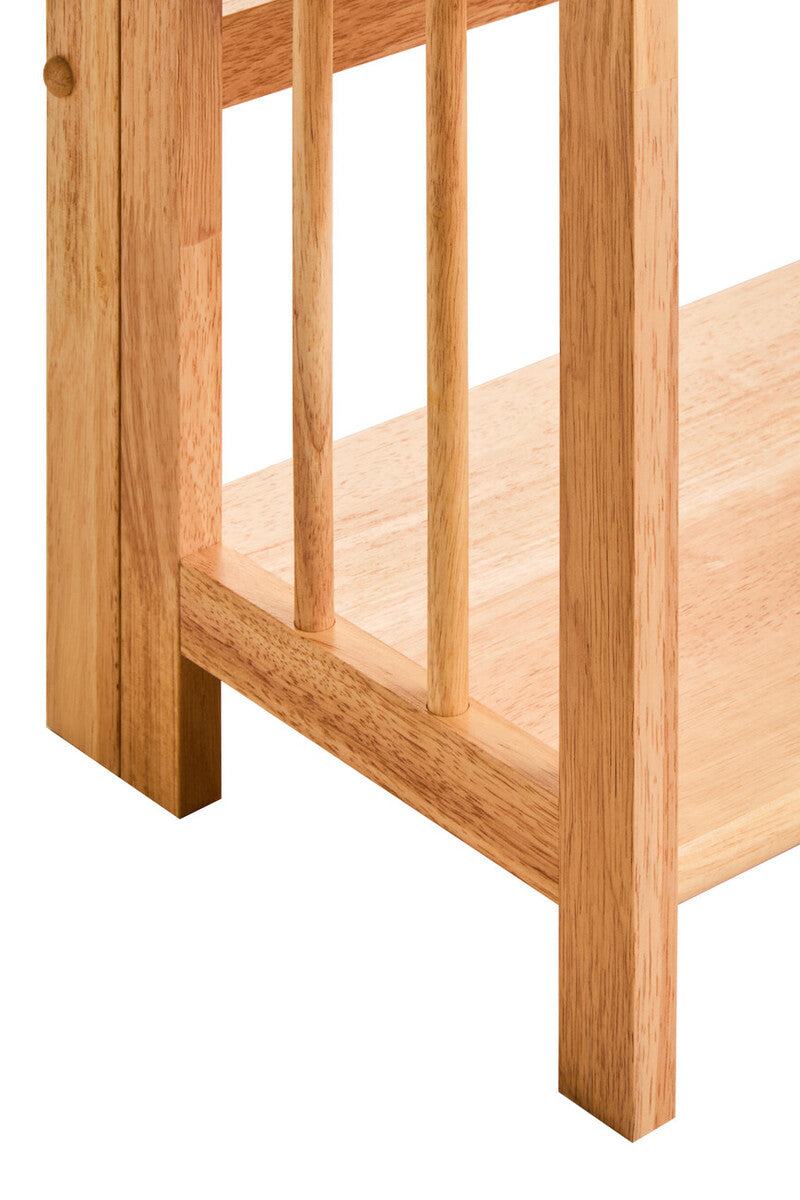 Heva Natural Tropical Hevea Wood 3 Tier Stackable Shelf Unit