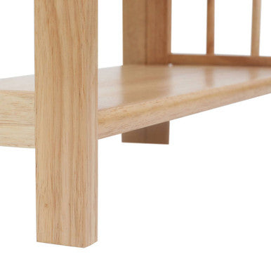 Heva Three Tier Tropical Hevea Wood Stackable Shelf Unit