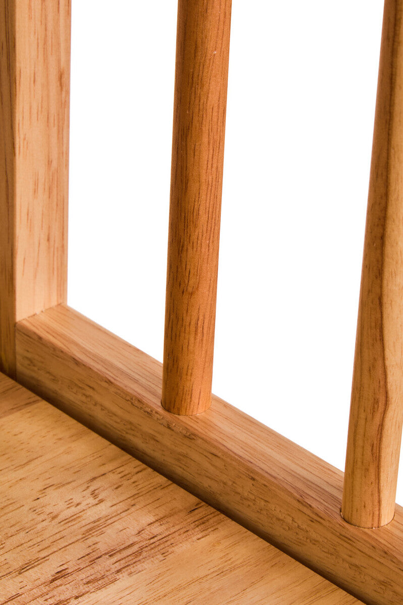 Heva Natural Tropical Hevea Wood 3 Tier Stackable Shelf Unit