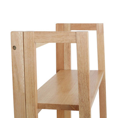 Heva 5 Tier Tropical Hevea Wood Shelf Unit