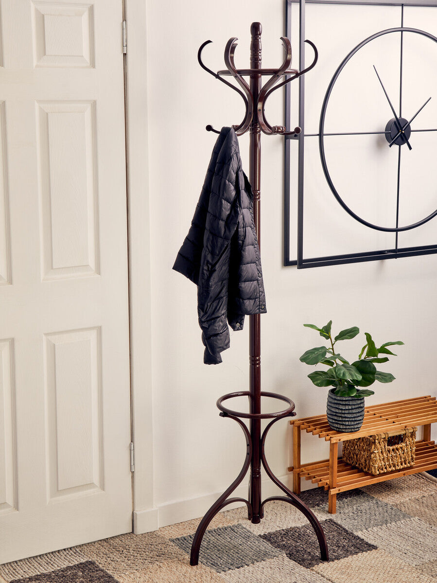 Mahogany Finish Floor Standing Coat Stand | Kennedy