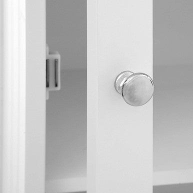 Portland Glass Door Floor Standing Cabinet