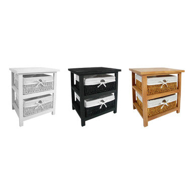 White 2 Maize Baskets Storage Unit