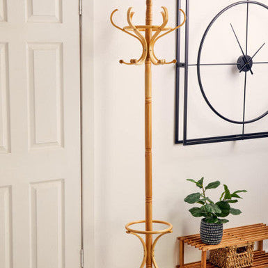 Kennedy Oak Finish Floor Standing Coat Stand