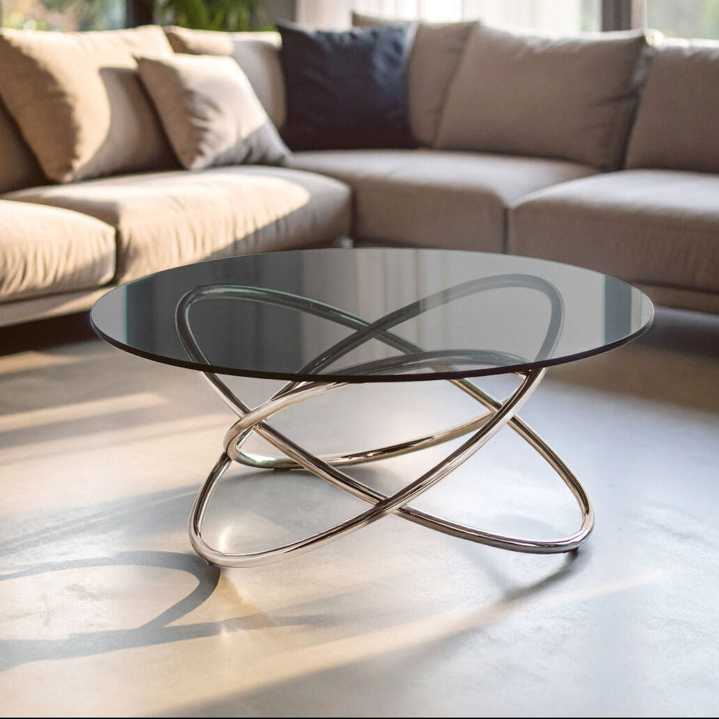 Cassy Smoked Glass Top Coffee Table