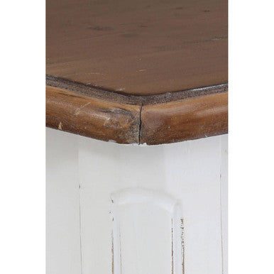Serena White and Dark Wood Set of 2 Side Tables