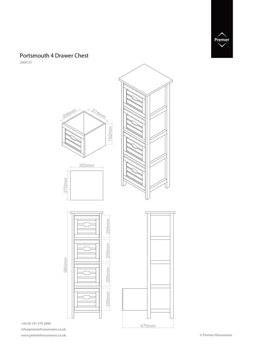 Portsmouth 4 Drawer Chest